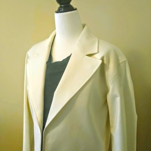 Linda Allard Ellen Tracy Ivory Open Front Blazer - Picture 4 of 10